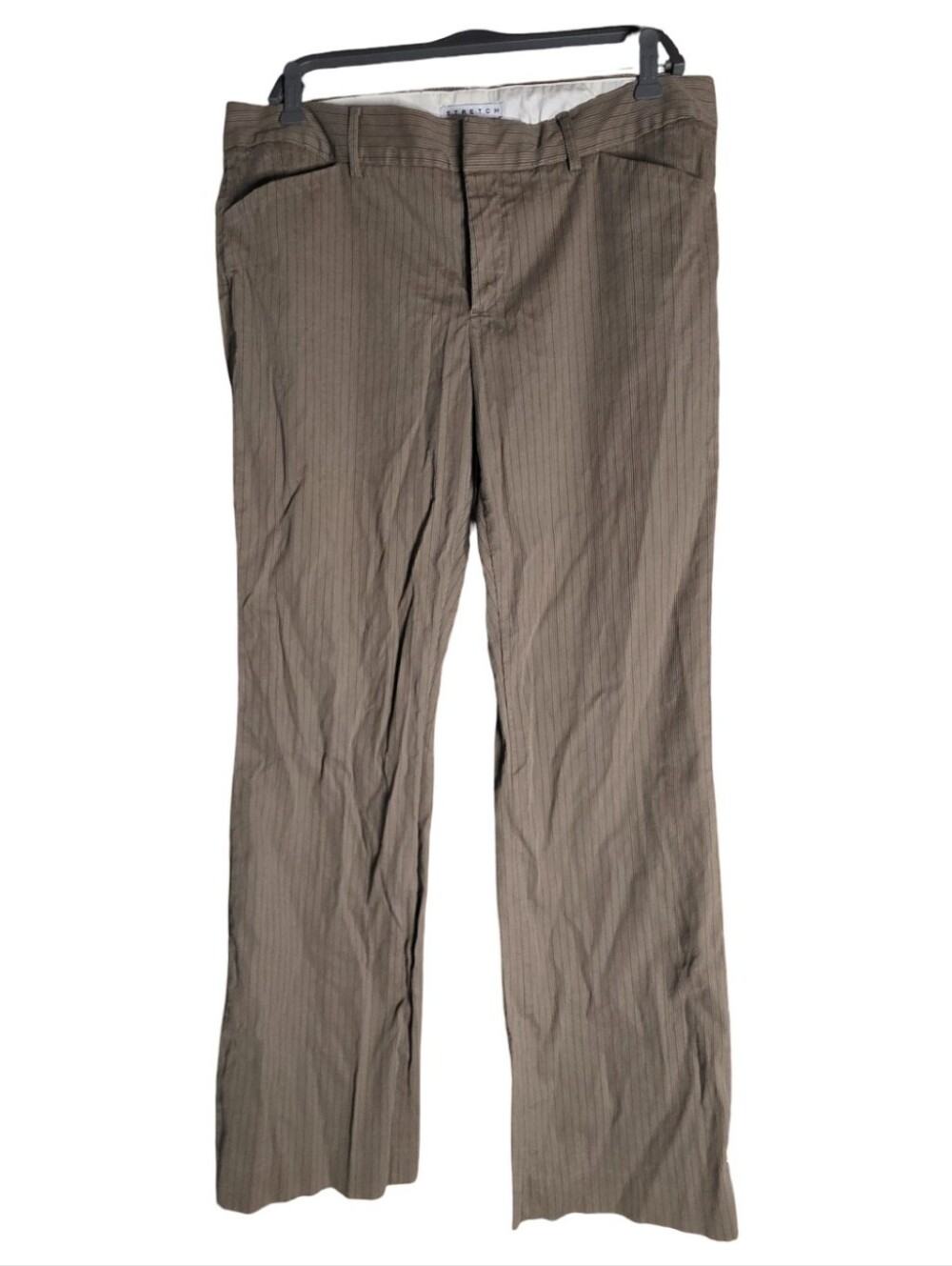 Gap Stretch Brown Pinstripe Career Pants Size 14 Bootcut